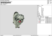 Dog 1901e Embroidery File 6 sizes