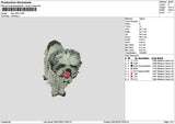 Dog 1901e Embroidery File 6 sizes
