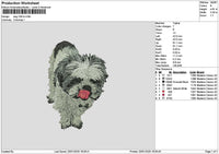 Dog 1901e Embroidery File 6 sizes