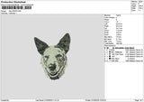 Dog Head 1903 Embroidery File 6 sizes