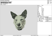 Dog Head 1903 Embroidery File 6 sizes