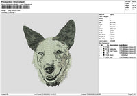 Dog Head 1903 Embroidery File 6 sizes