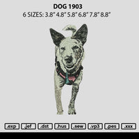 Dog 1903 Embroidery File 6 sizes