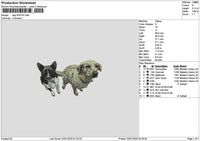 Dog 2201a Embroidery File 6 sizes