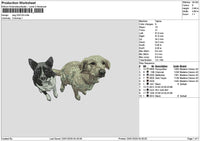 Dog 2201a Embroidery File 6 sizes