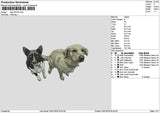 Dog 2201a Embroidery File 6 sizes