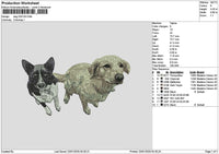 Dog 2201a Embroidery File 6 sizes
