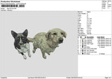 Dog 2201a Embroidery File 6 sizes