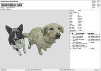 Dog 2201a Embroidery File 6 sizes