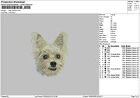 Dog Head 2203 Embroidery File 6 sizes