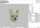 Dog Head 2203 Embroidery File 6 sizes