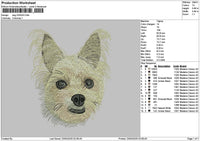 Dog Head 2203 Embroidery File 6 sizes