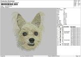 Dog Head 2203 Embroidery File 6 sizes
