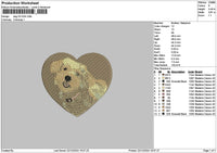 Dog 2212a Embroidery File 6 sizes