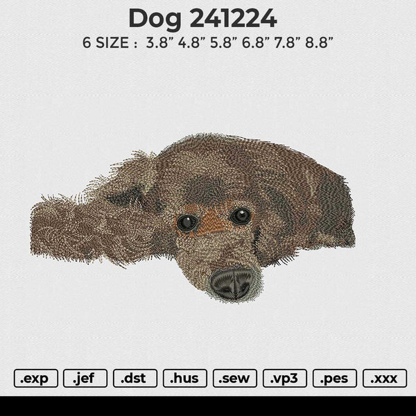 Dog 241224 Embroidery File 6 size