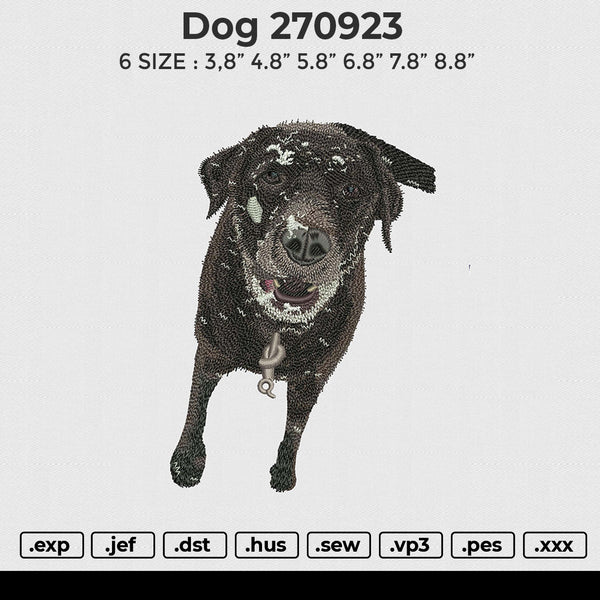 Dog 270923 Embroidery File 6 size