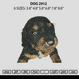 Dog 2912 Embroidery File 6 sizes