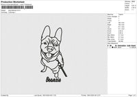 Dog beansie Embroidery File 6 size