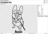 Dog beansie Embroidery File 6 size