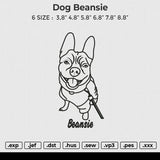 Dog beansie Embroidery File 6 size
