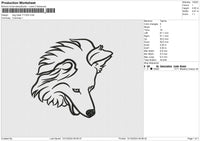 Dog head 111224 Embroidery File 9 size