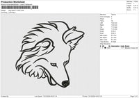 Dog head 111224 Embroidery File 9 size