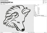 Dog head 111224 Embroidery File 9 size