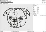 Dog Head 121224 D Embroidery File 9 size