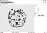 Dog Head 121224 F Embroidery File 9 size