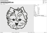 Dog Head 121224 F Embroidery File 9 size