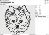 Dog Head 121224 F Embroidery File 9 size