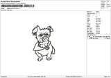 Dogline 0612b Embroidery File 6 sizes
