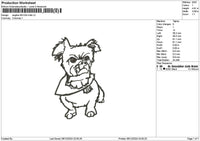 Dogline 0612b Embroidery File 6 sizes