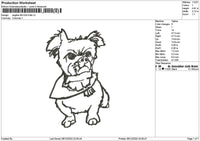 Dogline 0612b Embroidery File 6 sizes