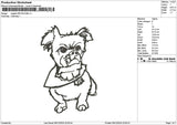 Dogline 0612b Embroidery File 6 sizes