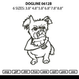 Dogline 0612b Embroidery File 6 sizes