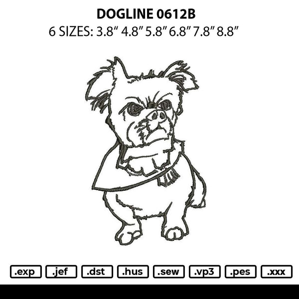 Dogline 0612b Embroidery File 6 sizes