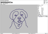 Dog Line 1203 Embroidery File 6 sizes