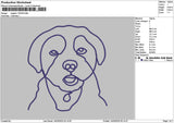 Dog Line 1203 Embroidery File 6 sizes