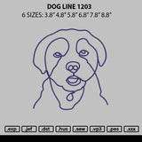 Dog Line 1203 Embroidery File 6 sizes