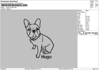 Dog Line 1502 Embroidery File 6 sizes