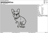 Dog Line 1502 Embroidery File 6 sizes