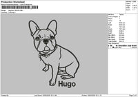Dog Line 1502 Embroidery File 6 sizes