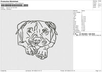 Dog line 191124 Embroidery File 6 size