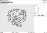 Dog line 191124 Embroidery File 6 size