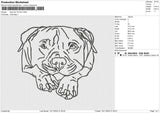 Dog line 191124 Embroidery File 6 size