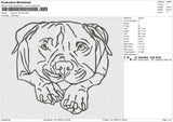Dog line 191124 Embroidery File 6 size