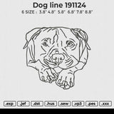 Dog line 191124 Embroidery File 6 size