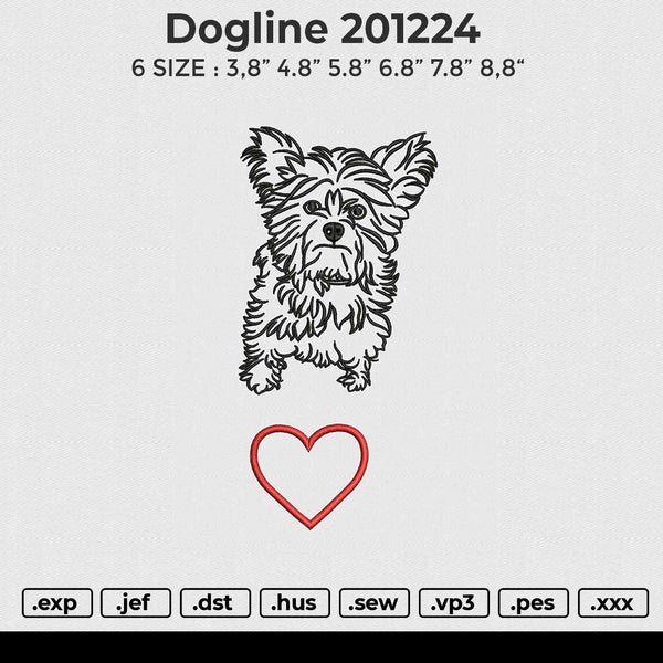 Dogline 201224 Embroidery File 6 size