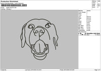 Dogline 2812 Embroidery File 6 sizes